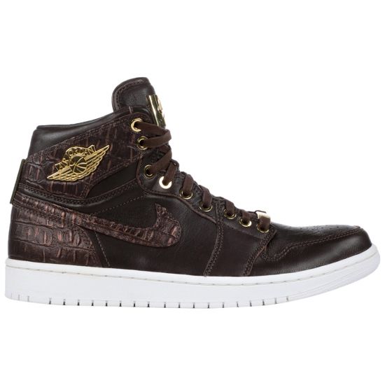 Nike Air Jordan 1 Pinnacle Brown Croc Metallic 24k Gold  Mens Style :705075