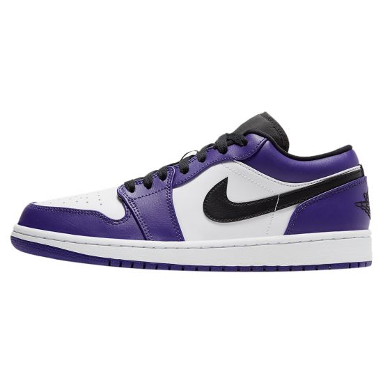 Jordan 1 Low Court Purple White Mens Style : 553558-500