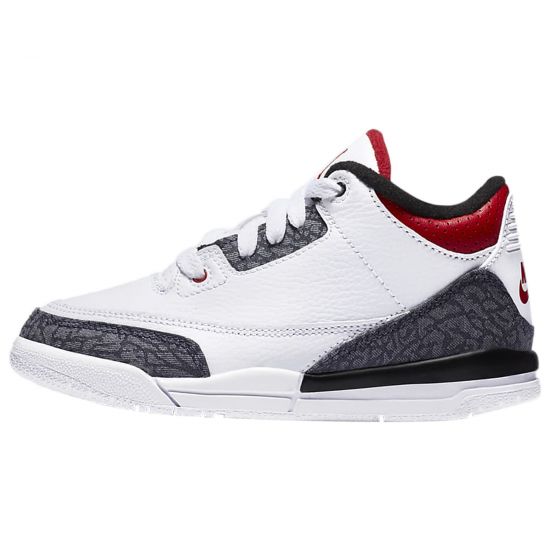 Jordan 3 Retro Se Fire Red Denim Little Kids Style : Db0443-100