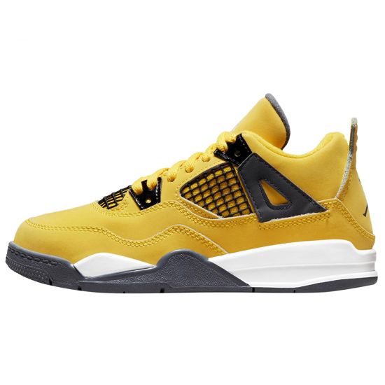 Jordan 4 Retro (Ps) Tour Yellow/dark Blue Grey Little Kids Style : Bq7669