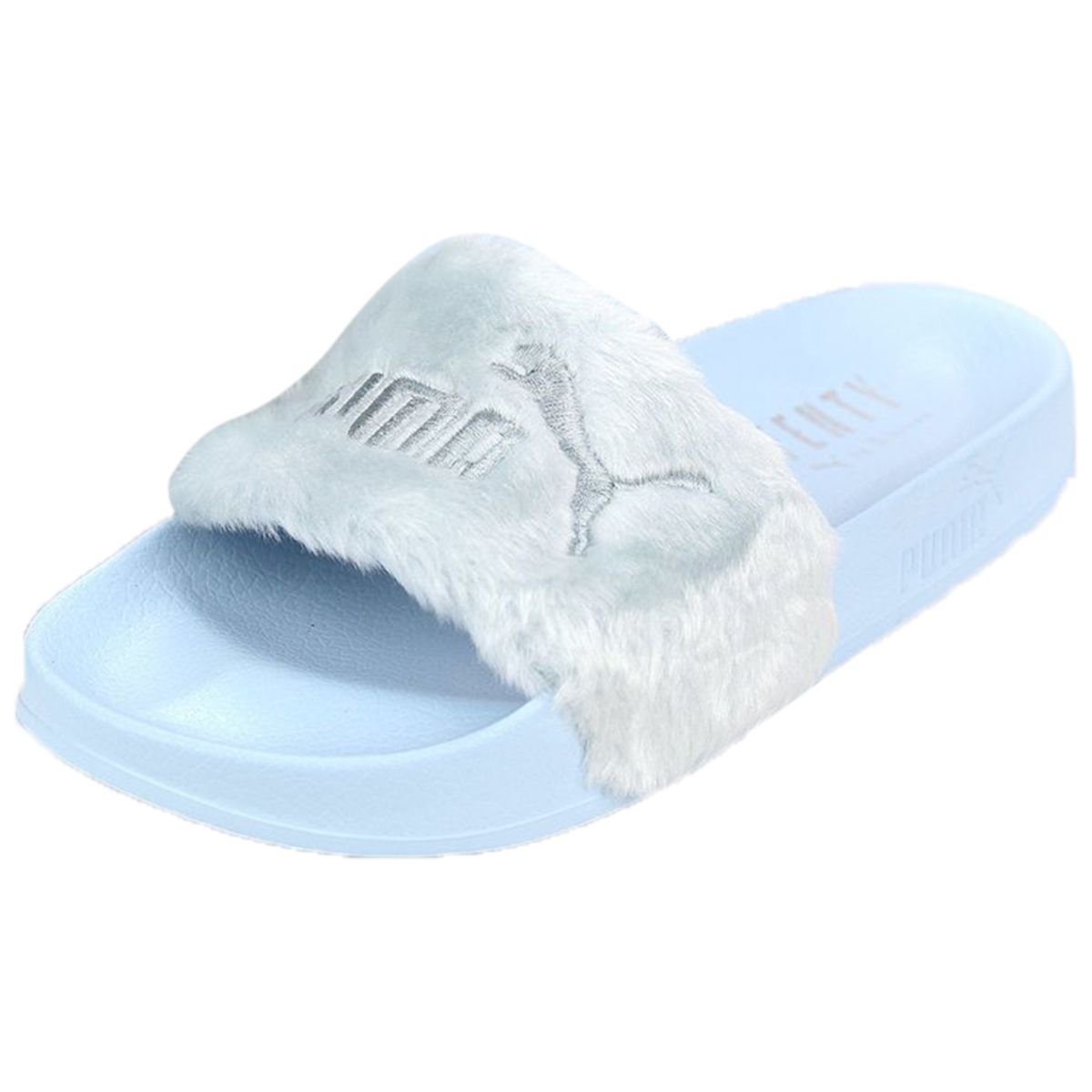 puma slides women's fur