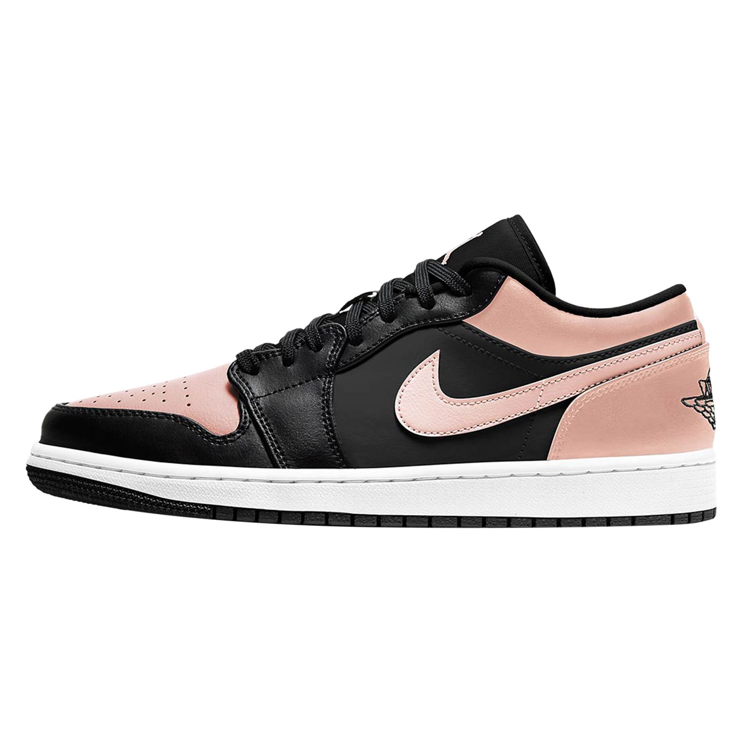 peach and black jordan 1 low