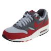 Nike Air Max1 Essential Wolf Grey/Gym Red-Dark Grey-062