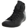 Converse Chuck Taylor All Star Leather Hi Top Sneakers Unisex Style : 135251c-BLACK MONO