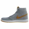 Nike Air Jordan 1 Retro High Flyknit Wolf Grey Mens Style : 919704