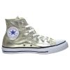 Converse Chuck Taylor All Star Hi Metallic Sneaker Gold Metallic Unisex Style : 153178f-Light Gold/W