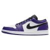 Jordan 1 Low Court Purple White Mens Style : 553558-500