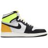 Jordan 1 Retro High White Black Volt University Gold Big Kids Style : 575441-118